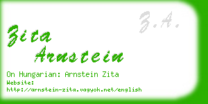 zita arnstein business card